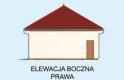 Projekt garażu G199 szkielet drewniany - elewacja 4