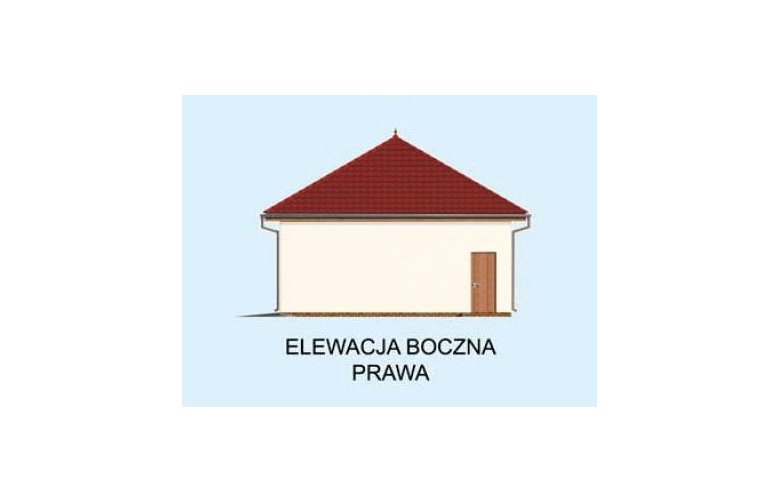 Projekt budynku gospodarczego G199 szkielet drewniany - elewacja 4