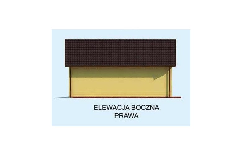 Projekt garażu G200 szkielet drewniany - elewacja 4