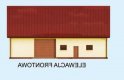 Projekt garażu G240A szkielet drewniany budynek gospodarczy - elewacja 1