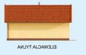 Projekt garażu G264A szkielet drewniany - elewacja 2