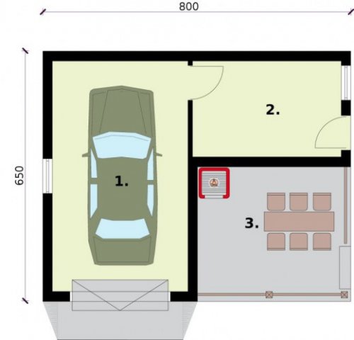 RZUT PRZYZIEMIA G264A szkielet drewniany