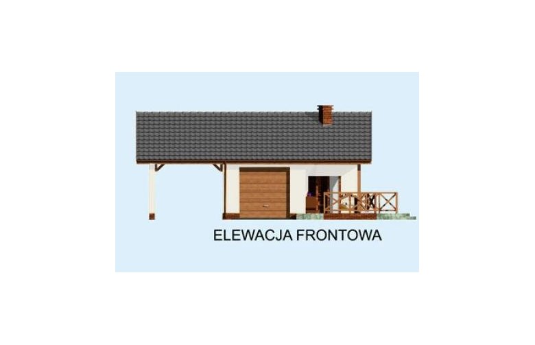 Projekt garażu G192 szkielet drewniany - elewacja 1