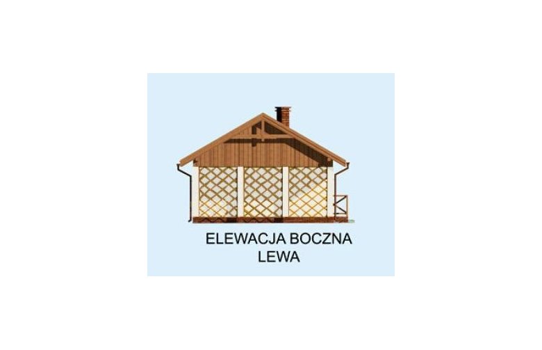 Projekt garażu G192 szkielet drewniany - elewacja 3