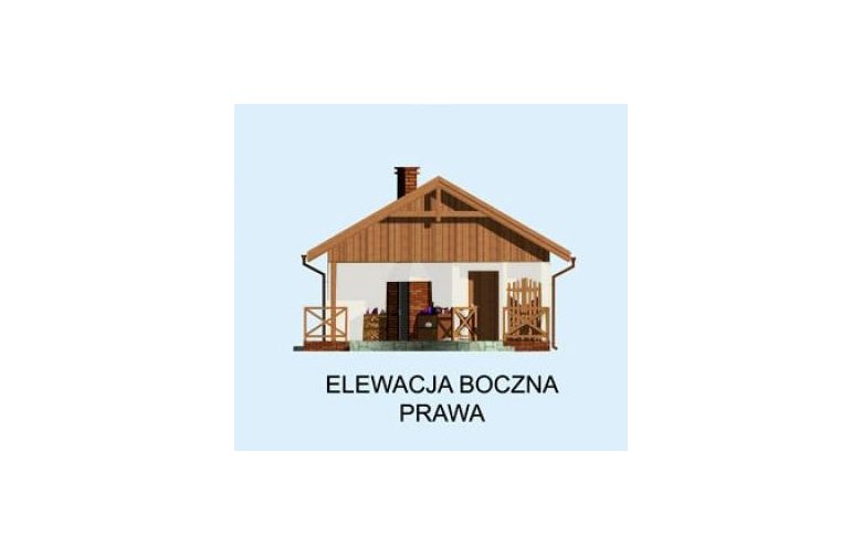 Projekt garażu G192 szkielet drewniany - elewacja 4