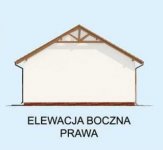 Elewacja projektu G206 garaż trzystanowiskowy, szkielet drewniany - 4