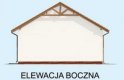 Projekt budynku gospodarczego G206 garaż trzystanowiskowy, szkielet drewniany - elewacja 4