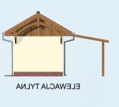 Elewacja projektu G67 szkielet drewniany, wiata garażowa - 2 - wersja lustrzana