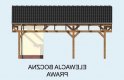 Projekt garażu G67 szkielet drewniany, wiata garażowa - elewacja 4