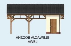 Elewacja projektu G67 szkielet drewniany,  - 3 - wersja lustrzana