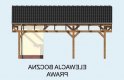 Projekt budynku gospodarczego G67 szkielet drewniany,  - elewacja 4
