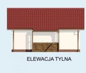 Elewacja projektu G68 szkielet drewniany - 2