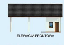 Elewacja projektu G211 wiata garażowa, szkielet drewniany - 1