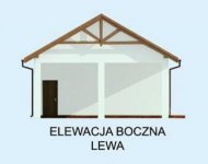 Elewacja projektu G211 wiata garażowa, szkielet drewniany - 3