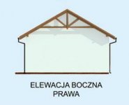 Elewacja projektu G211 wiata garażowa, szkielet drewniany - 4