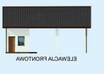 Elewacja projektu G211 wiata garażowa, szkielet drewniany - 1 - wersja lustrzana