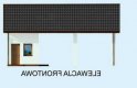 Projekt garażu G211 wiata garażowa, szkielet drewniany - elewacja 1
