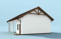 Projekt garażu G211 wiata garażowa, szkielet drewniany - wizualizacja 3