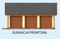 Projekt garażu G305 szkielet drewniany - elewacja 1