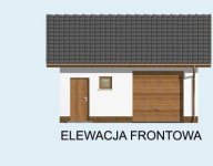 Elewacja projektu G73B garaż jednostanowiskowy z pomieszczeniem gospodarczym - 1