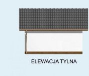 Elewacja projektu G73B garaż jednostanowiskowy z pomieszczeniem gospodarczym - 2