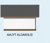 Elewacja projektu G73B jednostanowiskowy z pomieszczeniem gospodarczym - 2 - wersja lustrzana