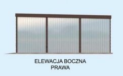 Elewacja projektu Budynek gospodarczy GB43 blaszany segmentowy, dowolna liczba stanowisk na zamówienie - 4