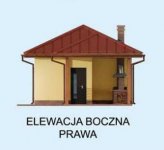 Elewacja projektu G312 budynek gospodarczy szkielet drewniany bez bramy - 4