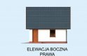 Projekt garażu G325 garaż dwustanowiskowy - elewacja 4