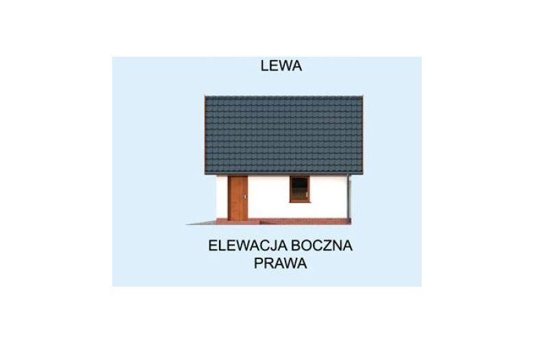 Projekt garażu G325 garaż dwustanowiskowy - elewacja 4