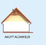 Elewacja projektu G325 garaż dwustanowiskowy - 2 - wersja lustrzana