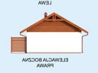 Elewacja projektu G326 budynek gospodarczy - 4 - wersja lustrzana