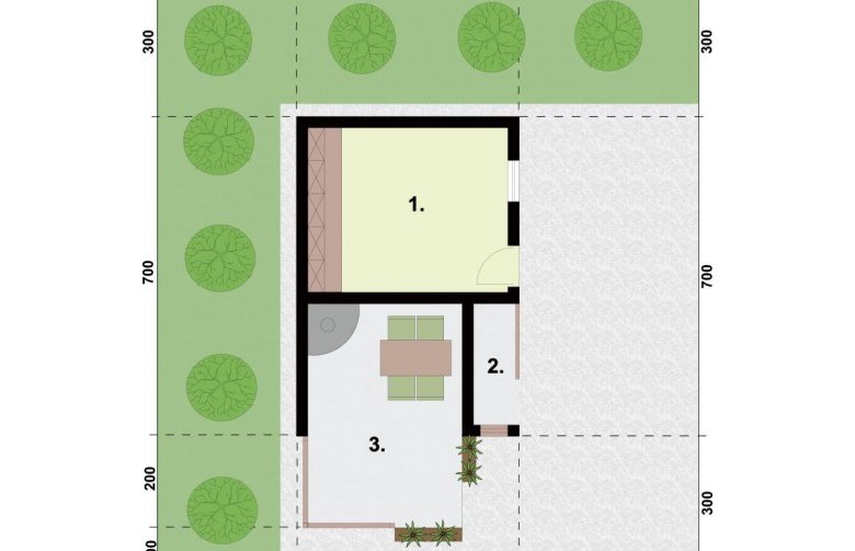 Projekt budynku gospodarczego G326 budynek gospodarczy - rzut przyziemia