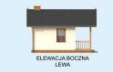 Projekt budynku gospodarczego Budynek Gospodarczy AMADORA na zgłoszenie do 35m2 - elewacja 3