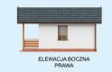 Projekt budynku gospodarczego Budynek gospodarczy BADAJOZ na zgłoszenie do 35m2 - elewacja 4