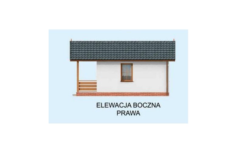 Projekt budynku gospodarczego Budynek gospodarczy BADAJOZ na zgłoszenie do 35m2 - elewacja 4