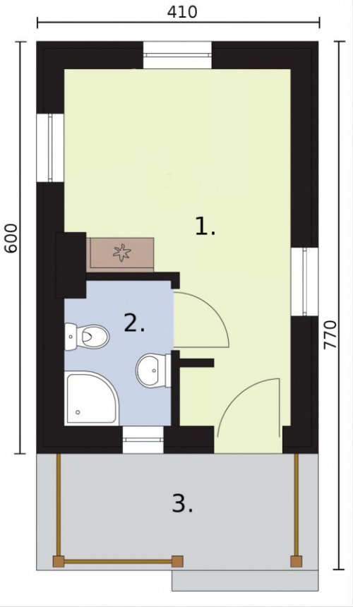 RZUT PRZYZIEMIA Budynek gospodarczy BADAJOZ na zgłoszenie do 35m2