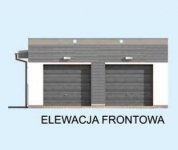 Elewacja projektu G1a2 szkielet drewniany, garaż dwustanowiskowy z pomieszczeniem gospodarczym - 1