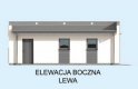 Projekt garażu G1a2 szkielet drewniany, garaż dwustanowiskowy z pomieszczeniem gospodarczym - elewacja 3