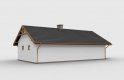 Projekt garażu G1m szkielet drewniany, garaż dwustanowiskowy z pomieszczeniem gospodarczym - wizualizacja 3