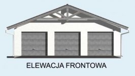 Elewacja projektu G5 szkielet drewniany, garaż trzystanowiskowy - 1