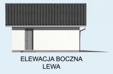 Elewacja projektu G5 szkielet drewniany, garaż trzystanowiskowy - 2