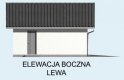 Projekt garażu G5 szkielet drewniany, garaż trzystanowiskowy - elewacja 2