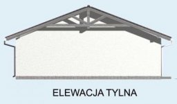 Elewacja projektu G5 szkielet drewniany, garaż trzystanowiskowy - 3