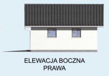 Elewacja projektu G5 szkielet drewniany, garaż trzystanowiskowy - 4