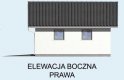 Projekt garażu G5 szkielet drewniany, garaż trzystanowiskowy - elewacja 4