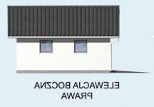 Elewacja projektu G5 szkielet drewniany, garaż trzystanowiskowy - 4 - wersja lustrzana