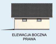 Elewacja projektu G6 szkielet drewniany, garaż dwustanowiskowy z wiatą garażową jednostanowiskową - 4