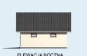 Projekt budynku gospodarczego G6 szkielet drewniany, garaż dwustanowiskowy z wiatą garażową jednostanowiskową - elewacja 4