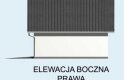 Projekt garażu G7 szkielet drewniany, garaż trzystanowiskowy - elewacja 4